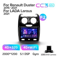 Штатна магнітола Teyes CC3 4+32 Gb Renault Duster (F2) 2015-2021 / LADA Largus 2021 9" 2k (L1)