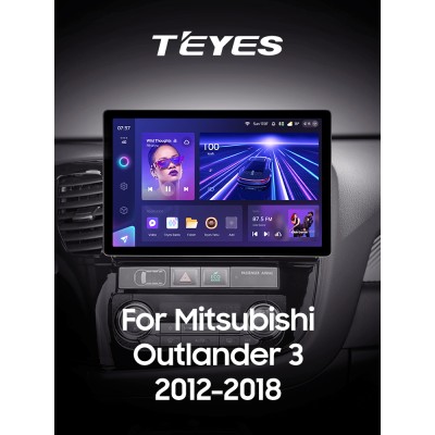 Штатна магнітола Teyes CC3 4+32 Gb Mitsubishi Outlander 3 GF0W GG0W 2012-2018 (B) 13" 2k
