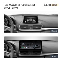 Штатна магнітола Teyes LUX ONE 6+128 Gb з коловим оглядом 360° Mazda 3 Mazda3 3 Axela BM 2013-2017 (B) 12.3"