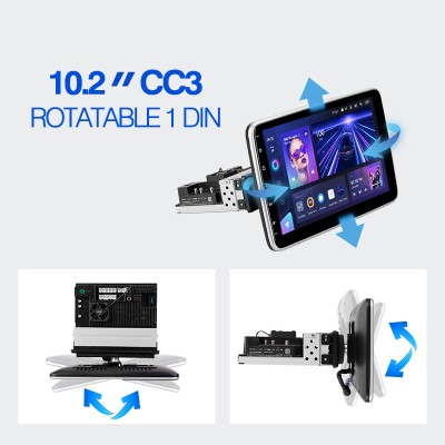 Автомобільна мультимедійна система Teyes CC3 4+32 Gb (10") 1 din (поворотна)