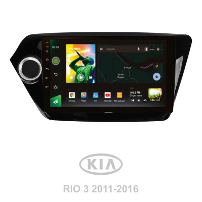 Штатна магнітола SIGMA X9464 ANDROID 10 4+64 Gb 4G DSP Kia RIO 3 2011-2017 9"
