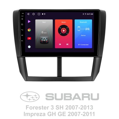 Штатна магнітола SIGMA F9216 ANDROID 10 2+32 Gb Subaru Forester 3 SH 2007-2013 For Subaru Impreza GH GE 2007-2011 9"