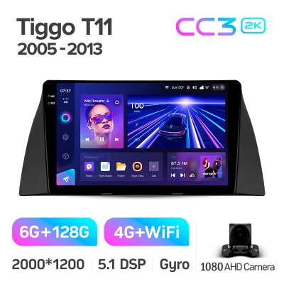 Штатна магнітола Teyes CC3 6+128 Gb Chery Tiggo T11 1 2005 - 2013 9" 2k