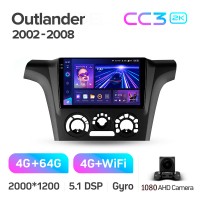 Штатна магнітола Teyes CC3 4+64 Gb Mitsubishi Outlander 1 2002-2008 (F1) 9" 2k