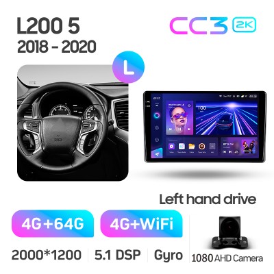 Штатна магнітола Teyes CC3 4+64 Gb Mitsubishi L200 5 2018-2020 (F1) 9" 2k