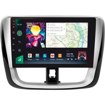 Штатна магнітола SIGMA PRO 10464 ANDROID 10 4+64 Gb 4G DSP Toyota Vios Yaris L 2016-2019 10"