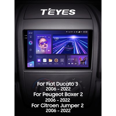 Штатна магнітола Teyes CC3 4+32 Gb Fiat Ducato 3 For Peugeot Boxer 2 For Citroen Jumper 2 2006-2022 (A) 9" 2k