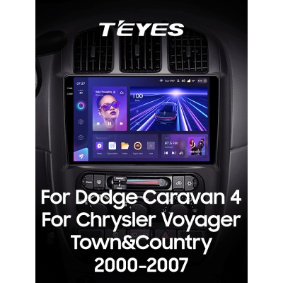 Штатна магнітола Teyes CC3 4+32 Gb Dodge Caravan 4 For Chrysler Voyager RG RS For Town and Country RS 2000-2007 (A) 10" 2k (L1)