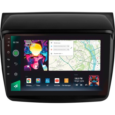 Штатна магнітола SIGMA PRO 9464 ANDROID 10 4+64 Gb 4G DSP Mitsubishi Pajero Sport 2 L200 Triton 2008-2016 (CAN BUS) 9" (L1)