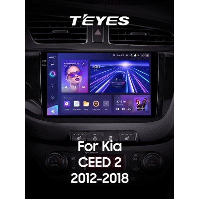 Штатна магнітола Teyes CC3 4+64 Gb Kia CEED Cee'd 2 JD 2012-2018 9" 2k
