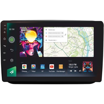 Штатна магнітола SIGMA PRO 10464 ANDROID 10 4+64 Gb 4G DSP Skoda Fabia 2 2007-2014 10"