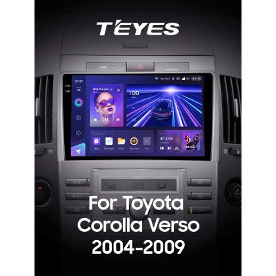 Штатна магнітола Teyes CC3 6+128 Gb з коловим оглядом 360° Toyota Corolla Verso AR10 2004 - 2009 (F2) 9" 2k