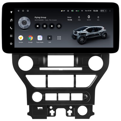 Штатна магнітола Teyes LUX ONE 6+128 Gb з коловим оглядом 360° Ford Mustang 6 VI S550 2014-2023 12.3" (L2)