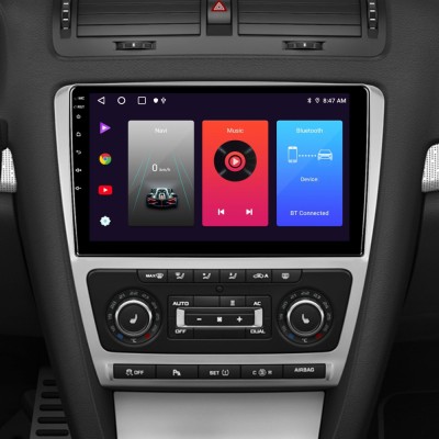 Штатна магнітола SIGMA F10216 ANDROID 10 2+32 Gb Skoda Octavia 2 A5 2008-2013 10" silver