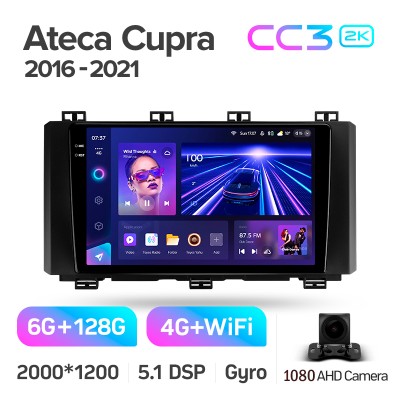 Штатна магнітола Teyes CC3 6+128 Gb Seat Ateca Cupra 2016-2021 9" 2k