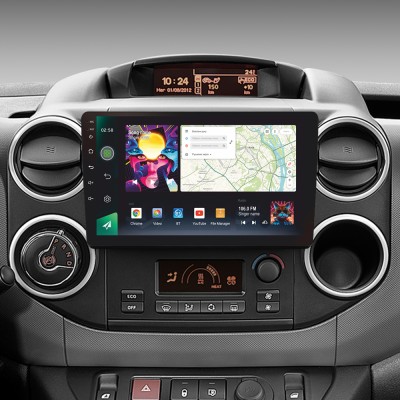 Штатна магнітола SIGMA PRO 9464 ANDROID 10 4+64 Gb 4G DSP Citroen Berlingo 2 B9 2008-2019 9"