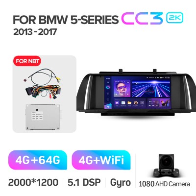 Штатна магнітола Teyes CC3 4+64 Gb BMW 5 Series F10 F11 NBT 2013-2017 9" 2k (L3)