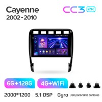 Штатна магнітола Teyes CC3 6+128 Gb з коловим оглядом 360° Porsche Cayenne I 1 9PA 2002-2010 9" 2k (L1)