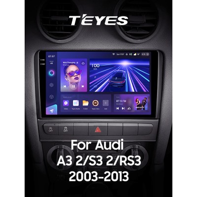 Штатна магнітола Teyes CC3 6+128 Gb з коловим оглядом 360° Audi A3 2 8P 2003-2013 S3 2 2006-2012 RS3 1 2011-2012 9" 2k