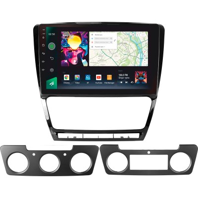 Штатна магнітола SIGMA PRO 10464 ANDROID 10 4+64 Gb 4G DSP Skoda Octavia 2 A5 2008-2013 10" black