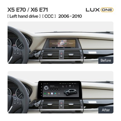 Штатна магнітола Teyes LUX ONE 6+128 Gb BMW X5 E70 X6 E71 CCC (Left hand drive) 2006-2010 12.3"