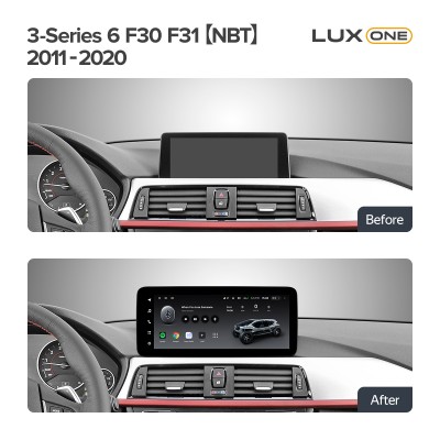 Штатна магнітола Teyes LUX ONE 6+128 Gb з коловим оглядом 360° BMW 3-Series 6 F30 F31 (NBT) 2011-2020 12.3" (L2)
