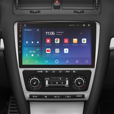 Штатна магнітола SIGMA X10464 ANDROID 10 4+64 Gb 4G DSP Skoda Octavia 2 A5 2008-2013 10" silver
