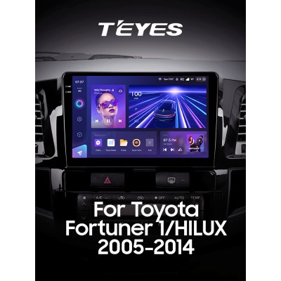 Штатна магнітола Teyes CC3 6+128 Gb з коловим оглядом 360° Toyota Fortuner 1 AN50 AN60 HILUX Revo Vigo (F2) 2005-2007 9" 2k