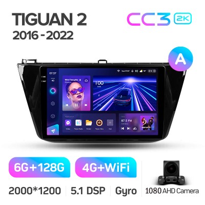 Штатна магнітола Teyes CC3 6+128 Gb Volkswagen Tiguan 2 Mk 2016-2022 (A) 10" 2k