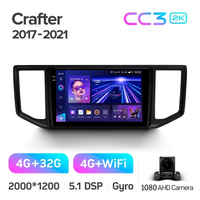 Штатна магнітола Teyes CC3 4+32 Gb Volkswagen Crafter 2017-2021 10" 2k (L1)