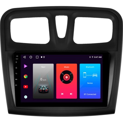 Штатна магнітола SIGMA F9216 ANDROID 10 2+32 Gb Renault Logan 2 2012-2022 Sandero 2 2013-2022 (F1) (B) 9" (L1)
