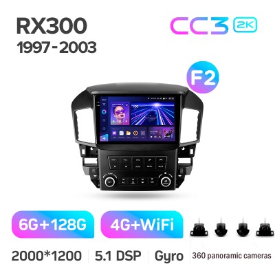 Штатна магнітола Teyes CC3 6+128 Gb з коловим оглядом 360° Lexus RX300 XU10 (F2) 1997-2003 9" 2k (L3)