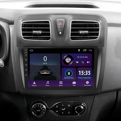 Штатна магнітола SIGMA E9232 ANDROID 10 2+32 Gb Renault Logan 2 2012-2022 Sandero 2 2013-2022 (F1) (B) 9" (L1)