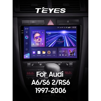 Штатна магнітола Teyes CC3 6+128 Gb з коловим оглядом 360° Audi A6 2 1997-2004 S6 2 1999-2004 RS6 1 2002-2006 9" 2k