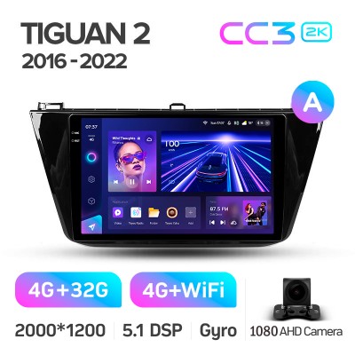 Штатна магнітола Teyes CC3 4+32 Gb Volkswagen Tiguan 2 Mk 2016-2022 (A) 10" 2k