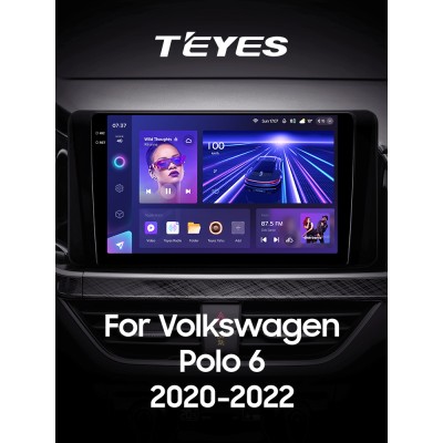 Штатна магнітола Teyes CC3 4+64 Gb Volkswagen Polo Mk6 VI 6 (F3) (1 Din) 2020-2022 10" 1din 2k