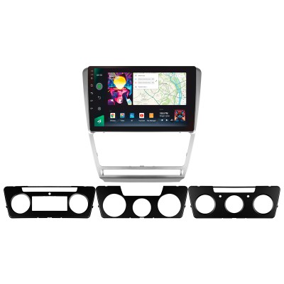 Штатна магнітола SIGMA PRO 10464 ANDROID 10 4+64 Gb 4G DSP Skoda Octavia 2 A5 2008-2013 10" silver
