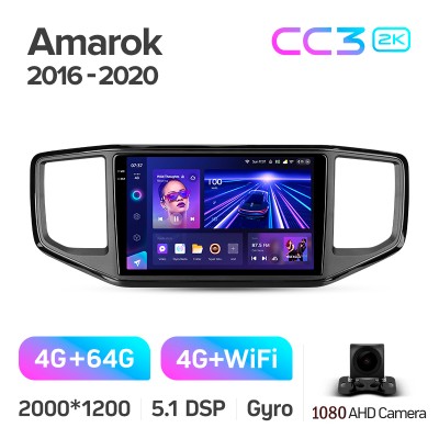Штатна магнітола Teyes CC3 4+64 Gb Volkswagen Amarok 1 2016-2020 9" 2k (L1)