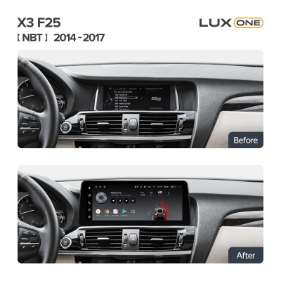 Штатна магнітола Teyes LUX ONE 6+128 Gb BMW X3 F25 NBT 2014-2017 12.3"