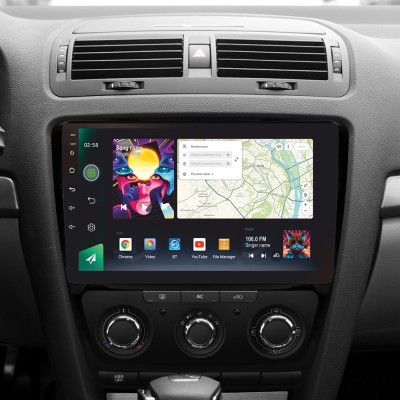 Штатна магнітола SIGMA PRO 10464 ANDROID 10 4+64 Gb 4G DSP Skoda Octavia 2 A5 2008-2013 10" black