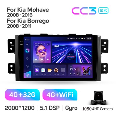 Штатна магнітола Teyes CC3 4+32 Gb Kia Mohave 2008-2016 Borrego 2008-2011 9" 2k