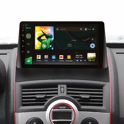 Штатна магнітола SIGMA X9464 ANDROID 10 4+64 Gb 4G DSP Renault Megane 2 2002-2009 9"