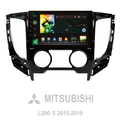 Штатна магнітола SIGMA X9464 ANDROID 10 4+64 Gb 4G DSP Mitsubishi L200 5 (F1) (Manual air conditioning) 2015-2019 9"