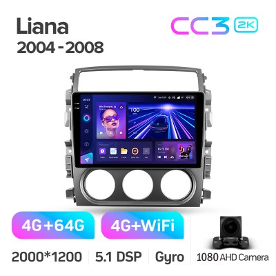 Штатна магнітола Teyes CC3 4+64 Gb Suzuki Liana 1 2004-2008 9" 2k