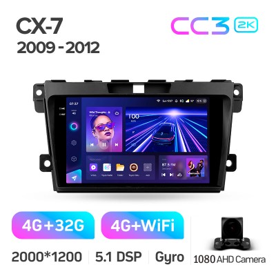 Штатна магнітола Teyes CC3 4+32 Gb Mazda CX7 CX-7 CX 7 ER 2009-2012 9" 2k (L1)