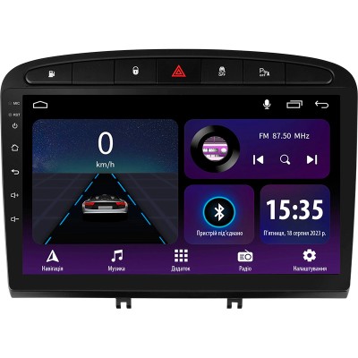 Штатна магнітола SIGMA E9232 ANDROID 10 2+32 Gb Peugeot 408 1 T7 2012-2020 For Peugeot 308 2007-2015 9"