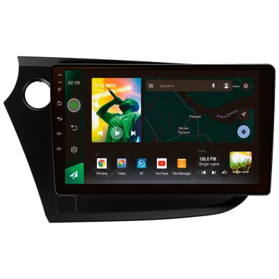 Штатна магнітола SIGMA X9464 ANDROID 10 4+64 Gb 4G DSP Honda Insight 2 LHD 2009-2014 9"