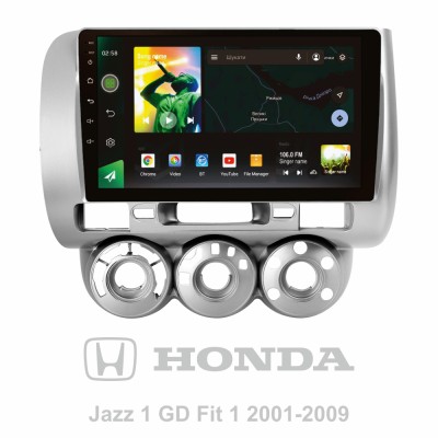 Штатна магнітола SIGMA X9464 ANDROID 10 4+64 Gb 4G DSP Honda Jazz 1 GD Fit 1 2001 - 2009 9"