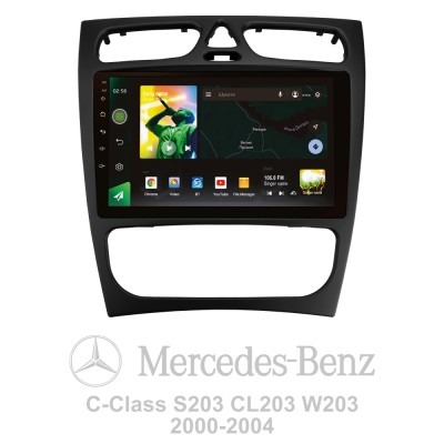 Штатна магнітола SIGMA X9464 ANDROID 10 4+64 Gb 4G DSP Mercedes Benz C Class S203 CL203 W203 (F1) 2000-2004 9" (L1)