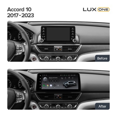 Штатна магнітола Teyes LUX ONE 6+128 Gb Honda Accord 10 CV 2017-2023 (B) 12.3"